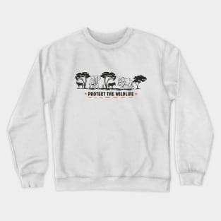 Protect The Wildlife African Animal Crewneck Sweatshirt